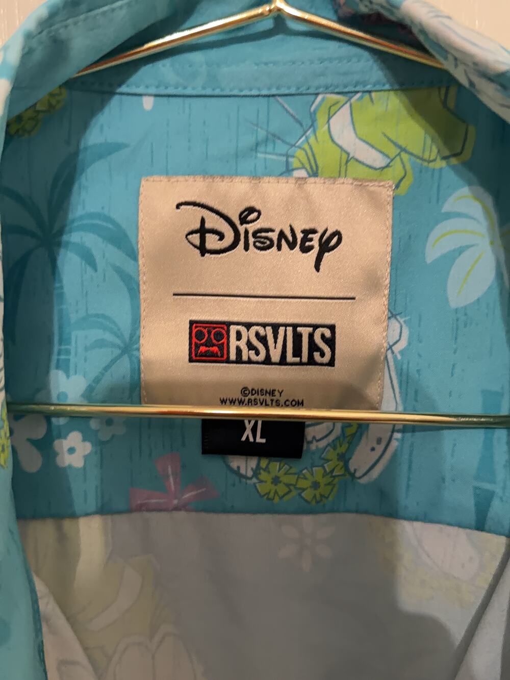 RSVLTS Disney Hawaii SET Men's Hawaiian Shirt Shorts XL Blue White